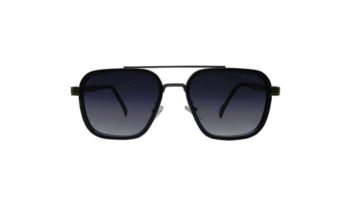 GUCCI GREY METAL SQUARE MEN SUNGLASSES