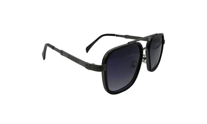 GUCCI GREY METAL SQUARE WOMEN SUNGLASSES 3