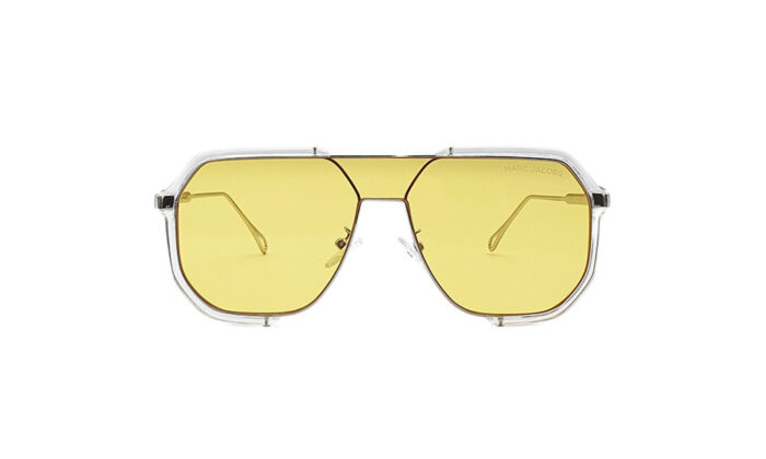 MARC JACOBS SILVER METAL HEXAGONAL MEN SUNGLASSES