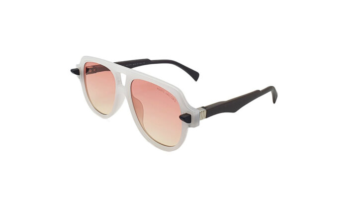 MARC JACOBS WHITE ACETATE AVIATOR MEN SUNGLASSES 2