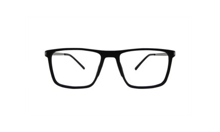 MONT BLANC MATTE BLACK ACETATE RECTANGLE MEN EYEGLASSES