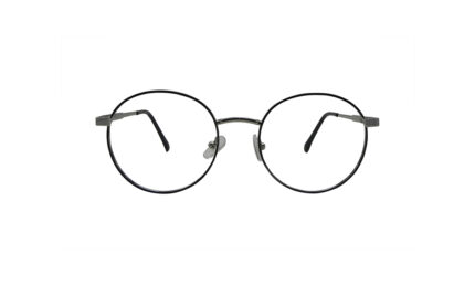 POLICE SILVER METAL ROUND MEN EYEGLASSES