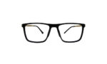 PORSCHE BLACK ACETATE RECTANGLE MEN EYEGLASSES