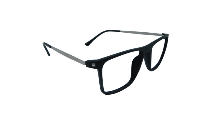 PORSCHE MATTE BLACK ACETATE RECTANGLE MEN EYEGLASSES 3