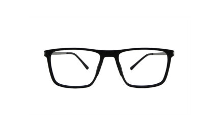 PORSCHE MATTE BLACK ACETATE RECTANGLE WOMEN EYEGLASSES