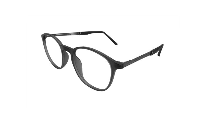 PORSCHE MATTE BLACK ACETATE ROUND MEN EYEGLASSES 2