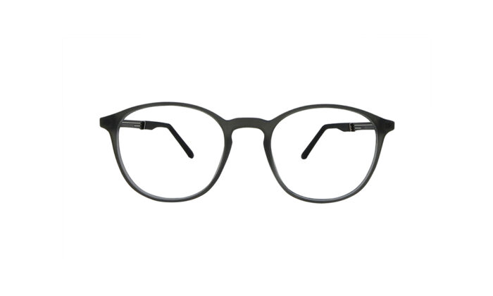 PORSCHE MATTE BLACK ACETATE ROUND MEN EYEGLASSES