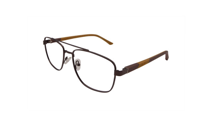 RAY-BAN BROWN METAL SQUARE MEN EYEGLASSES 2