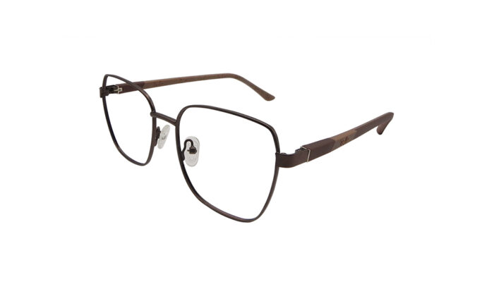 RAYBAN BROWN METAL SQUARE WOMEN EYEGLASSES 2