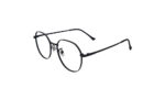 GOGGLESGURU MATTE BLACK TITANIUM HEXAGONAL MEN EYEGLASSES 2