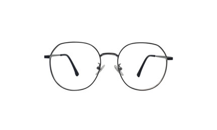 GOGGLESGURU SILVER TITANIUM HEXAGONAL WOMEN EYEGLASSES 1