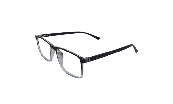 POLICE BLACK ACETATE RECTANGLE WOMEN EYEGLASSES 2