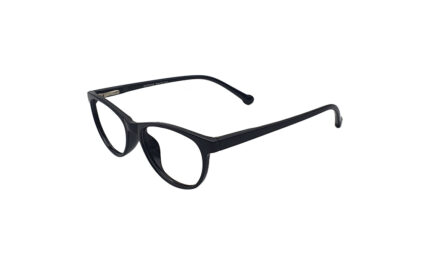 SAPPHIRE BLACK ACETATE OVAL KIDS EYEGLASSES 2