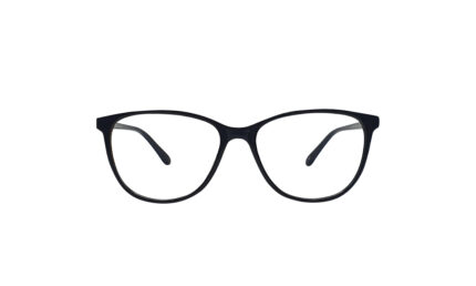 SAPPHIRE BLACK ACETATE OVAL MEN EYEGLASSES 1