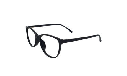 SAPPHIRE BLACK ACETATE OVAL MEN EYEGLASSES 2