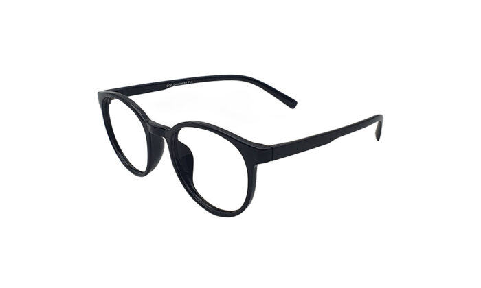 SAPPHIRE BLACK ACETATE ROUND KIDS EYEGLASSES 2