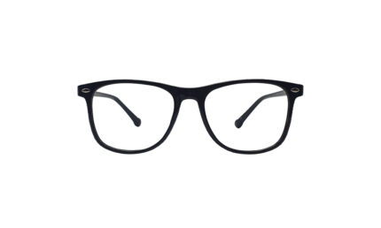 SAPPHIRE BLACK ACETATE SQUARE KIDS EYEGLASSES 1