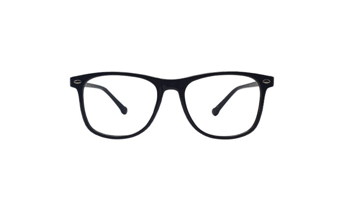 SAPPHIRE BLACK ACETATE SQUARE KIDS EYEGLASSES 1