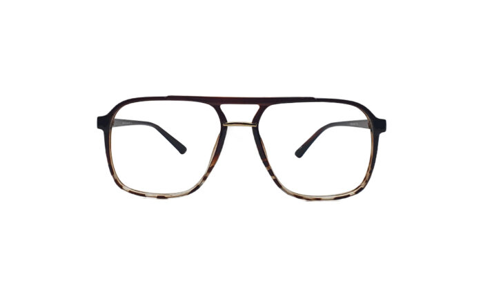 SAPPHIRE BROWN ACETATE SQUARE MEN EYEGLASSES 1