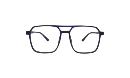 SAPPHIRE MATTE BLACK ACETATE SQUARE MEN EYEGLASSES 1