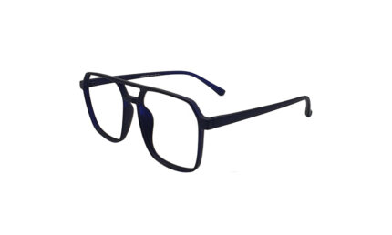 SAPPHIRE MATTE BLACK ACETATE SQUARE MEN EYEGLASSES 2