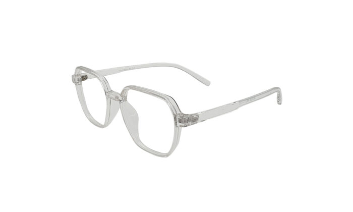 SAPPHIRE TRANSLUCENT ACETATE SQUARE KIDS EYEGLASSES 3