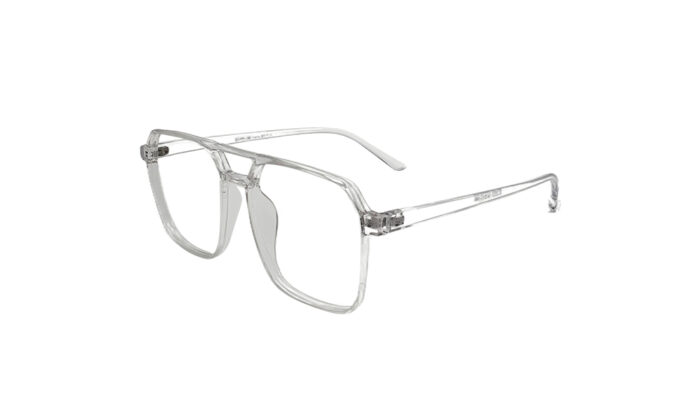 SAPPHIRE TRANSLUCENT ACETATE SQUARE MEN EYEGLASSES 2