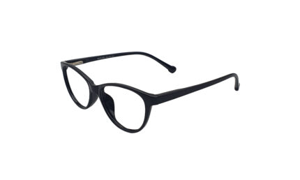 SAPPHIRE TRANSLUCENT BLACK ACETATE OVAL KIDS EYEGLASSES 2