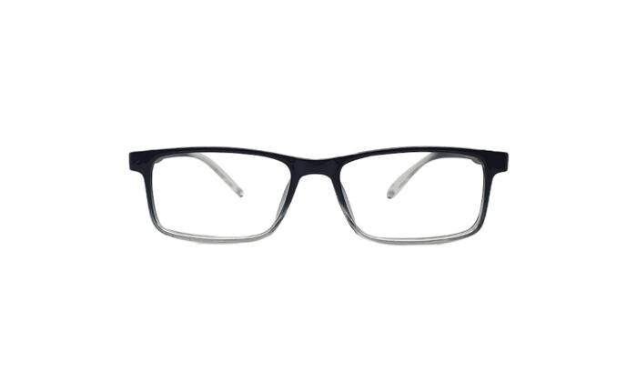 SAPPHIRE TRANSLUCENT BLACK ACETATE RECTANGLE KIDS EYEGLASSES 1