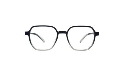 SAPPHIRE TRANSLUCENT BLACK ACETATE SQUARE KIDS EYEGLASSES 1