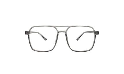 SAPPHIRE TRANSLUCENT GRAY ACETATE SQUARE MEN EYEGLASSES 1