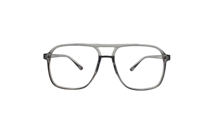 SAPPHIRE TRANSLUCENT GRAY ACETATE SQUARE MEN EYEGLASSES 1