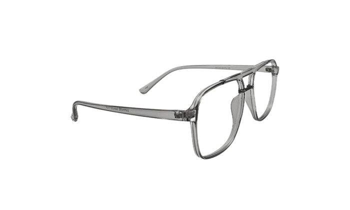 SAPPHIRE TRANSLUCENT GRAY ACETATE SQUARE MEN EYEGLASSES 3