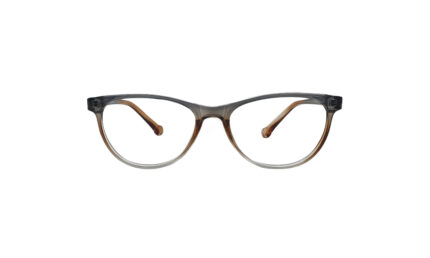 SAPPHIRE TRANSLUCENT GRAY & BROWN ACETATE OVAL KIDS EYEGLASSES 1