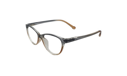 SAPPHIRE TRANSLUCENT GRAY & BROWN ACETATE OVAL KIDS EYEGLASSES 2