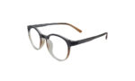 SAPPHIRE TRANSLUCENT GRAY & BROWN ACETATE ROUND KIDS EYEGLASSES 2