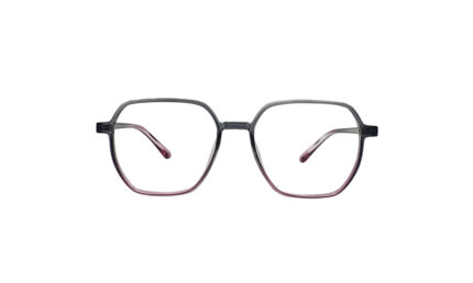 SAPPHIRE TRANSLUCENT GRAY & PINK ACETATE SQUARE MEN EYEGLASSES 1