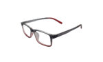 SAPPHIRE TRANSLUCENT GRAY & RED ACETATE RECTANGLE KIDS EYEGLASSES 2