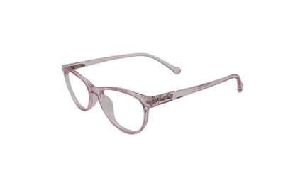 SAPPHIRE TRANSLUCENT PINK ACETATE OVAL KIDS EYEGLASSES 2