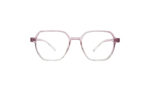 SAPPHIRE TRANSLUCENT PINK ACETATE SQUARE KIDS EYEGLASSES 1