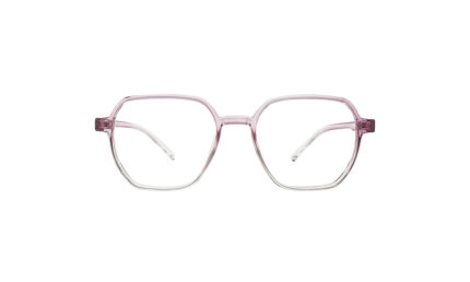 SAPPHIRE TRANSLUCENT PINK ACETATE SQUARE KIDS EYEGLASSES 1