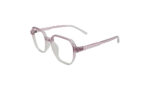 SAPPHIRE TRANSLUCENT PINK ACETATE SQUARE KIDS EYEGLASSES 2