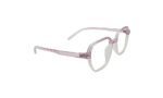 SAPPHIRE TRANSLUCENT PINK ACETATE SQUARE KIDS EYEGLASSES 3