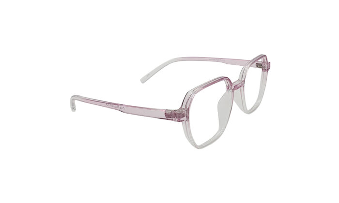 SAPPHIRE TRANSLUCENT PINK ACETATE SQUARE KIDS EYEGLASSES 3