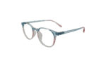 SAPPHIRE TURQUOISE & ROSE ACETATE ROUND MEN EYEGLASSES 2