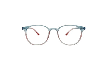 SAPPHIRE TURQUOISE & ROSE ACETATE ROUND WOMEN EYEGLASSES 1