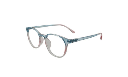 SAPPHIRE TURQUOISE & ROSE ACETATE ROUND WOMEN EYEGLASSES 2