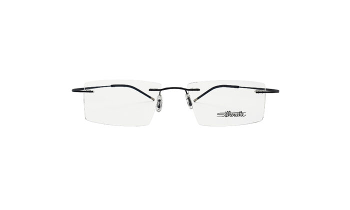 SILHOUETTE BLACK METAL RIMLESS MEN EYEGLASSES 1