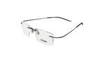 SILHOUETTE BLACK METAL RIMLESS MEN EYEGLASSES 2