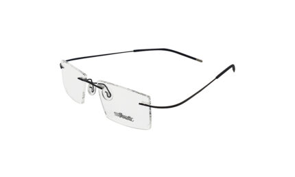 SILHOUETTE BLACK METAL RIMLESS MEN EYEGLASSES 2